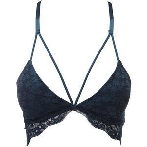 Charlotte Russe Bralette Navy Blue Plus Size 1X EUC